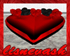 (L) Red Heart Shaped Bed
