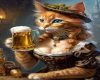 Cat with beer pic.