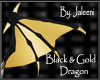 ! Blk Gld Dragon Wings !