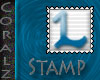 Teal "L" Stamp