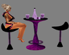 Purple & blk table for 2