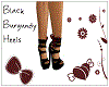 Black Burgundy Heels
