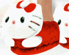 Kitty Hot Red Slippers
