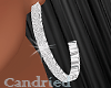 Silver Diamond Hoops