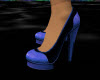 Blue and Black Heels