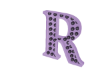 Purple Marquee Letter R
