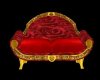 red rose couch glod trim