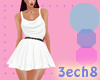 Sexy white short dress