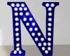 Anim Blue Letter N Sign