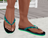 Misha Aqua Flip Flops