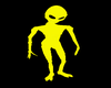 yellow alien sticker