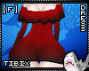 [F]Red Black Frill Dress