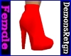 Solid Red Ankle Boots