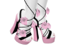 Roses black pink heels