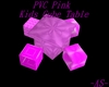 Pink PVC Kids CUbe Table