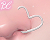 ♥Heart nose ring white