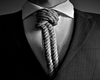 Man wearing rope tie