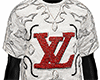 LV Tee White & Red
