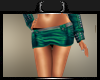 Sexy PVC Teal Miniskirt