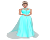 (SHO) RUSSEL TEAL GOWN