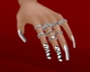 zebra & silver nails