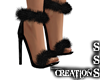 Black Furry Heels