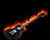 Burning guitar