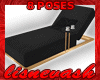 (L) 8 Pose Black Chaise