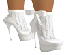 Knit White Ankle Boots