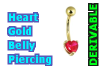 Heart Gold Piercing