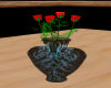 Vase and Long stm Roses