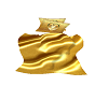 Gold Satin Blanket w/pil