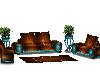 Teal Delight Couch Set