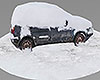 Winter Snow Covered Car