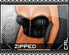 [c] Zipped Top Black