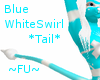 ~FU~Blue WhiteSwirl Tail