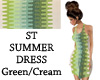 ST SUMMER DRESS GREEN/C