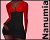 corset dress black&red