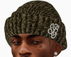 green ribbed lou beanie