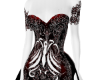 red and black dress