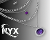 ! PURPLE SILVER NECKLACE