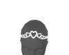 hearts tiara | white