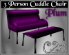 C2u 3 Person Chair Plum