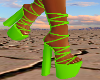 Lace-Up Platforms Lime