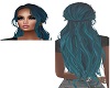 Blue Tied Back Hair