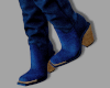 Blue Western Boots