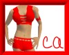 ~CA Croptop & Shorts red