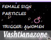 V-FEMALE SIGN PARTICLES