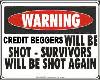 warning beggers