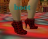 red/black ankle boot